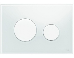 Кнопка смыва Tece Loop белое стекло, кнопки белые  9240650