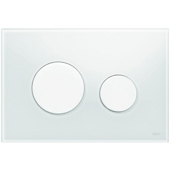 Кнопка смыва Tece Loop белое стекло, кнопки белые  9240650