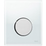 Кнопка смыва Tece Loop Urinal 9242660 белое стекло, кнопка хром глянцевый