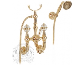 Смеситель для ванны с душем Migliore Cristalia Swarovski 27181 золото