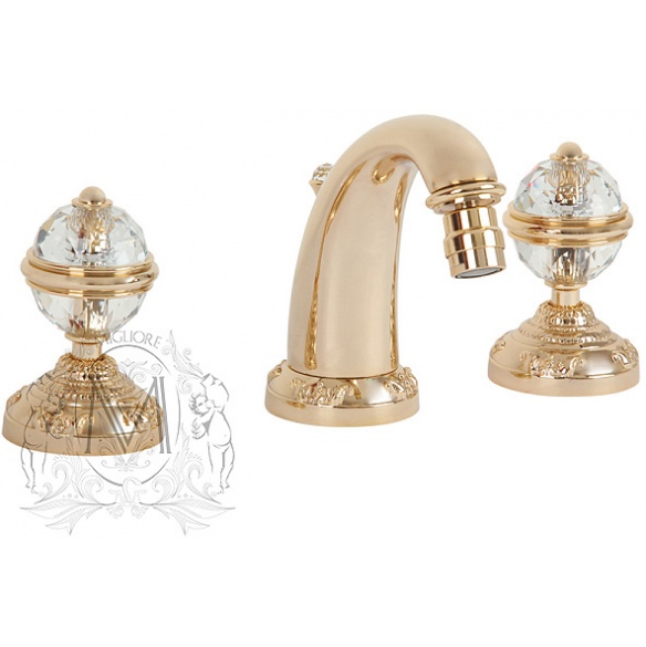 Смеситель для биде Migliore Cristalia Swarovski 27180  золото