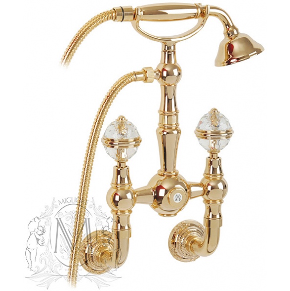 Смеситель для душа Migliore Cristalia Swarovski 27183  золото