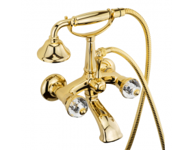 Смеситель для ванны с душем Migliore Korona Crystal  золото