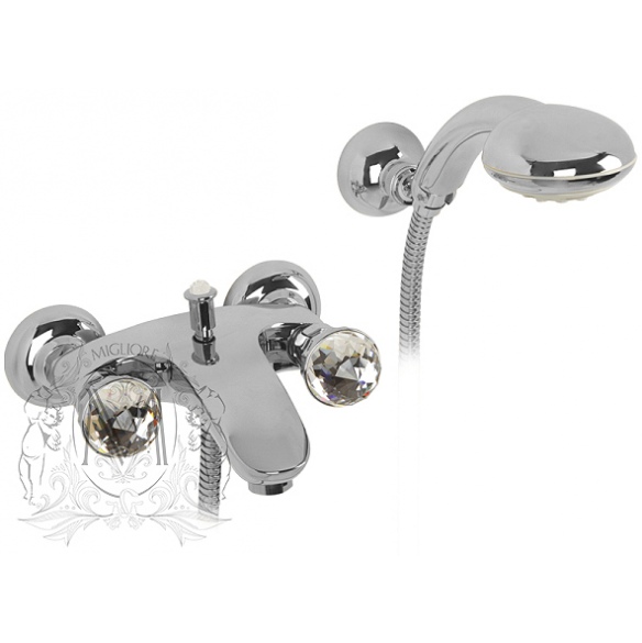 Смеситель для ванны с душем Migliore Korona Swarovski ML.KRN-4702 Cr