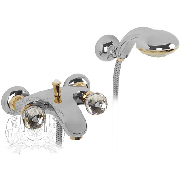 Смеситель для ванны с душем Migliore Korona Swarovski ML.KRN-4702 CrDo