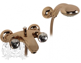 Смеситель для ванны с душем Migliore Korona Swarovski ML.KRN-4702 Br