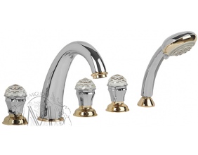 Смеситель на борт ванны Migliore Korona Swarovski ML.KRN-4780 CrDo