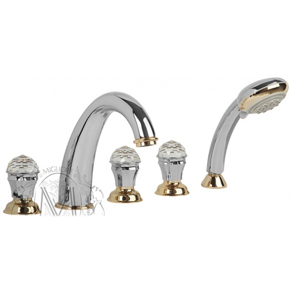 Смеситель на борт ванны Migliore Korona Swarovski ML.KRN-4780 CrDo
