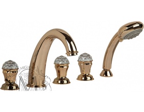 Смеситель на борт ванны Migliore Korona Swarovski ML.KRN-4780 Br