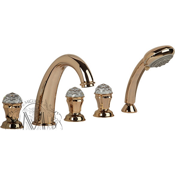 Смеситель на борт ванны Migliore Korona Swarovski ML.KRN-4780 Br