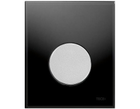 Кнопка смыва Tece Loop Urinal 9242655 черное стекло, кнопка хром матовый