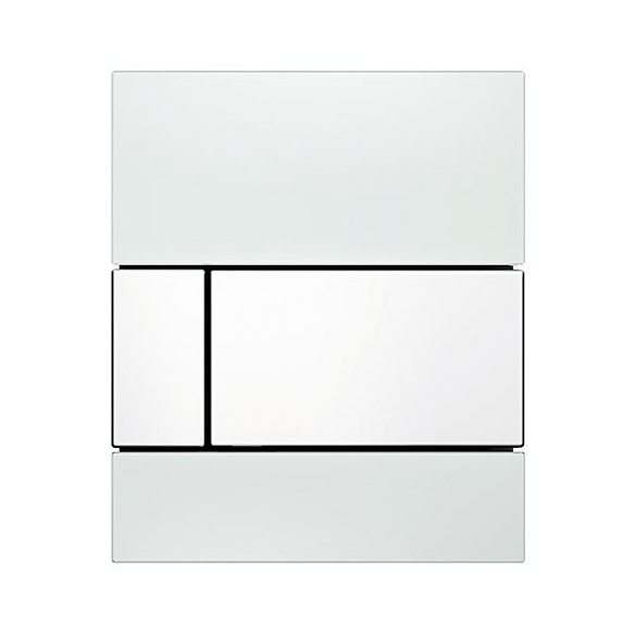 Кнопка смыва Tece Square Urinal 9242801 белое стекло, кнопка сатин