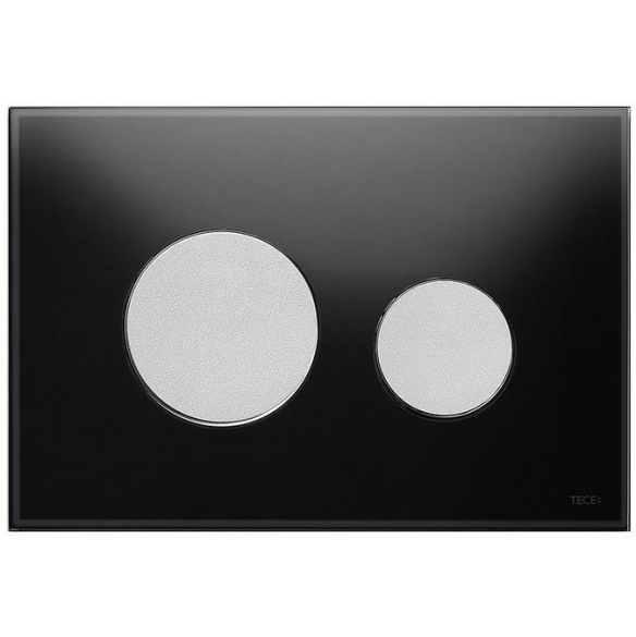 Кнопка смыва Tece Loop 9240655 черное стекло, кнопка хром матовый