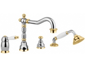 Смеситель на борт ванны Migliore Oxford ML.OXF-6355 хром-золото