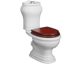 Унитаз-моноблок Migliore Milady ML.MLD-25.701 белая керамика, кнопка хром (горизонтальный выпуск)