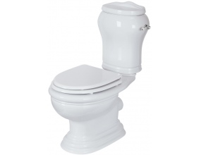 Унитаз-моноблок Migliore Milady ML.MLD-25.702 белая керамика, ручка хром (горизонтальный выпуск)