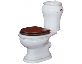 Унитаз-моноблок Migliore Milady ML.MLD-25.702 декор бронза (горизонтальный выпуск)