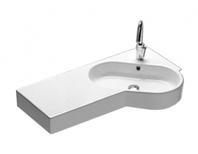 Раковина Hatria Area 90х50 (R) угловая  Y0UD