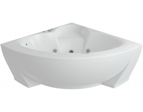 Акриловая ванна АКВАТЕК Поларис 1 140х140 см (без гидромассажа) с каркасом и фронтальным экраном