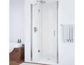 Душевая дверь в нишу Vegas Glass AFP 110 08 01 L вход 63 см, профиль глянцевый хром, стекло прозрачное 