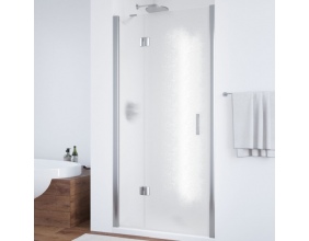Душевая дверь в нишу Vegas Glass AFP 110 08 02 L вход 63 см, профиль глянцевый хром, стекло шиншилла 