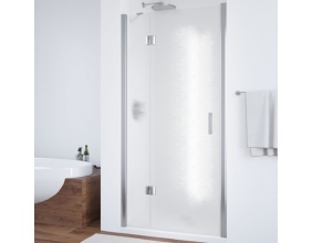 Душевая дверь в нишу Vegas Glass AFP 110 08 02 L вход 73 см, профиль глянцевый хром, стекло шиншилла 