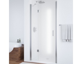 Душевая дверь в нишу Vegas Glass AFP 110 08 10 L вход 63 см, профиль глянцевый хром, стекло сатин 
