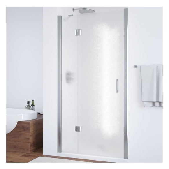 Душевая дверь в нишу Vegas Glass AFP 120 08 02 L профиль глянцевый хром, стекло шиншилла 