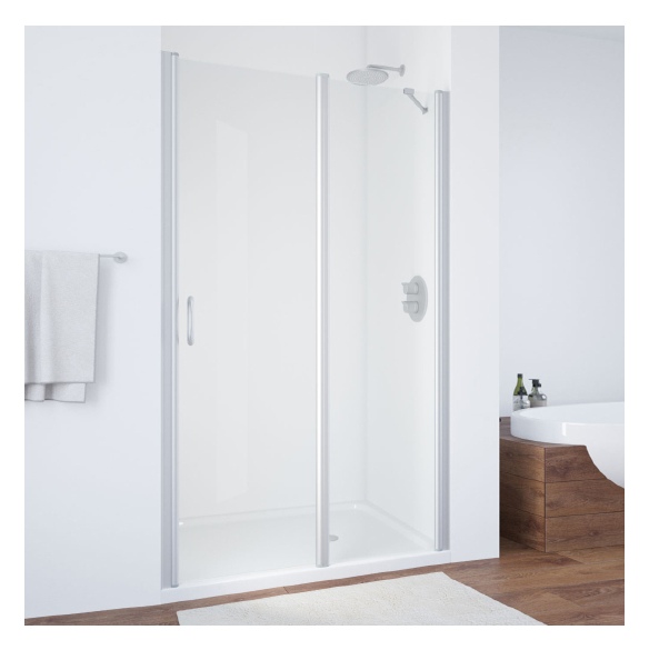 Душевая дверь в нишу Vegas Glass EP-F-1 105 07 01 R профиль матовый хром, стекло прозрачное 