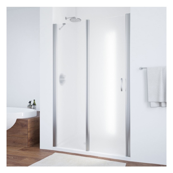 Душевая дверь в нишу Vegas Glass EP-F-1 105 08 10 L профиль глянцевый хром, стекло сатин 