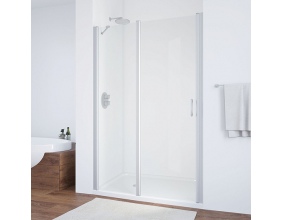 Душевая дверь в нишу Vegas Glass EP-F-1 125 07 01 L профиль матовый хром, стекло прозрачное 