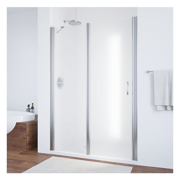 Душевая дверь в нишу Vegas Glass EP-F-1 135 08 10 L профиль глянцевый хром, стекло сатин 