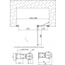 Душевая дверь в нишу Vegas Glass EP-F-1 145 05 01 R профиль бронза, стекло прозрачное 