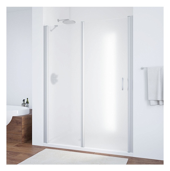 Душевая дверь в нишу Vegas Glass EP-F-1 155 07 10 L профиль матовый хром, стекло сатин 