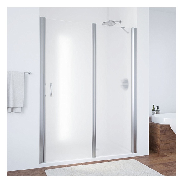 Душевая дверь в нишу Vegas Glass EP-F-1 155 08 10 R профиль глянцевый хром, стекло сатин 