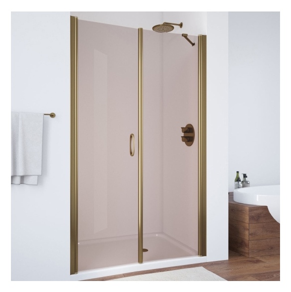 Душевая дверь в нишу Vegas Glass EP-F-2 115 05 05 L профиль бронза, стекло бронза 