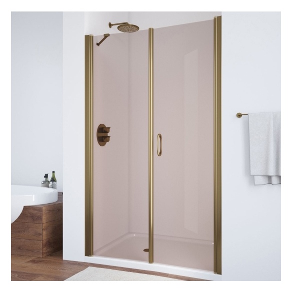 Душевая дверь в нишу Vegas Glass EP-F-2 115 05 05 R профиль бронза, стекло бронза 