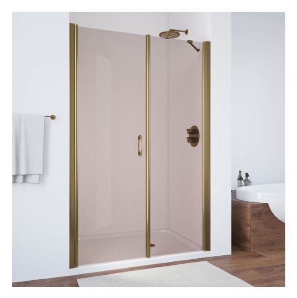 Душевая дверь в нишу Vegas Glass EP-F-2 125 05 05 L профиль бронза, стекло бронза 