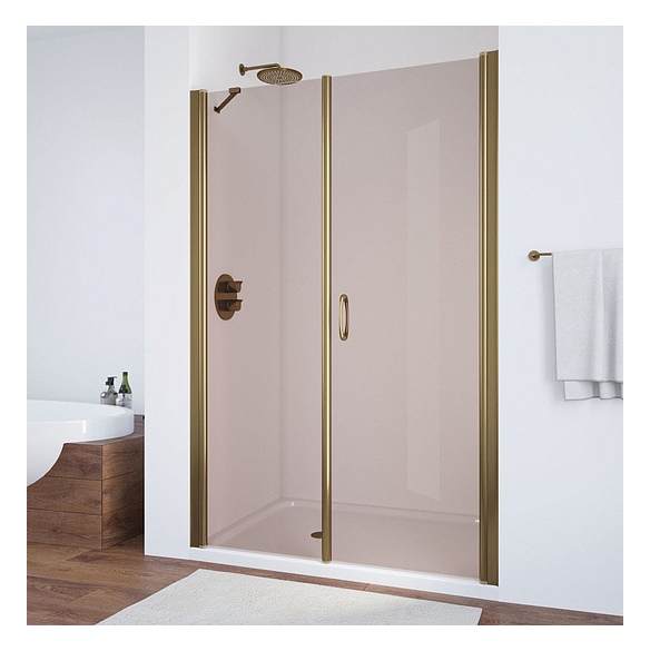 Душевая дверь в нишу Vegas Glass EP-F-2 125 05 05 R профиль бронза, стекло бронза 
