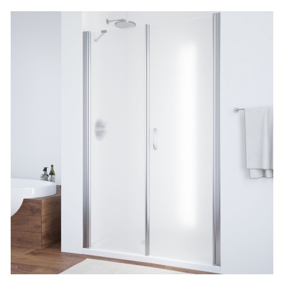 Душевая дверь в нишу Vegas Glass EP-F-2 125 08 10 R профиль глянцевый хром, стекло сатин 