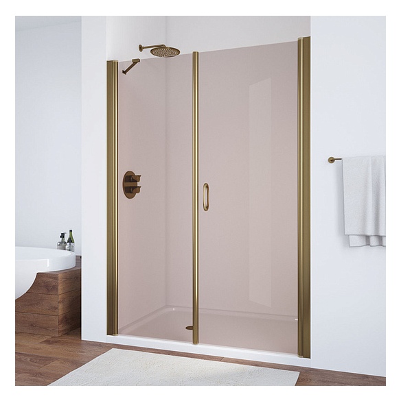 Душевая дверь в нишу Vegas Glass EP-F-2 155 05 05 R профиль бронза, стекло бронза 