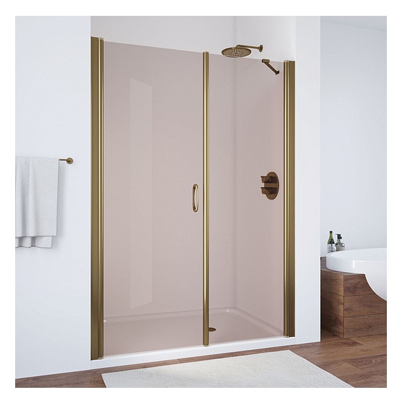 Душевая дверь в нишу Vegas Glass EP-F-2 165 05 05 L профиль бронза, стекло бронза 