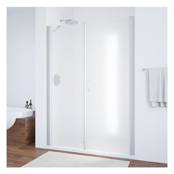 Душевая дверь в нишу Vegas Glass EP-F-2 165 07 10 R профиль матовый хром, стекло сатин 