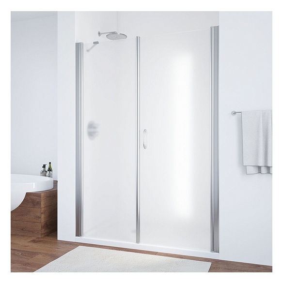 Душевая дверь в нишу Vegas Glass EP-F-2 165 08 10 R профиль глянцевый хром, стекло сатин 
