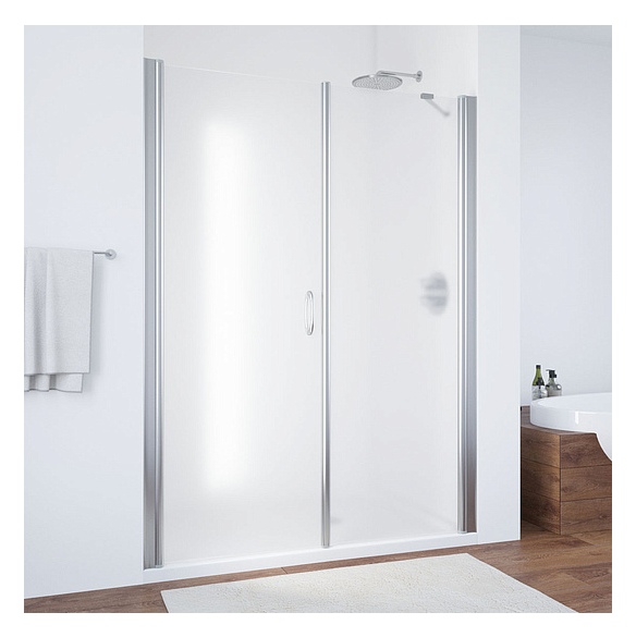 Душевая дверь в нишу Vegas Glass EP-F-2 170 08 10 L профиль глянцевый хром, стекло сатин 