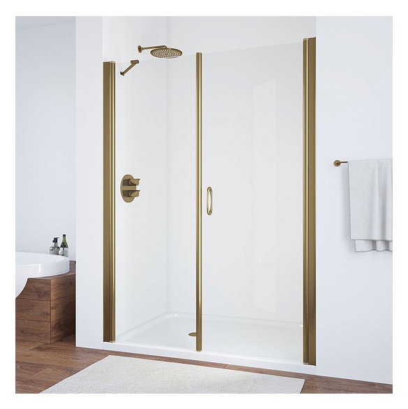 Душевая дверь в нишу Vegas Glass EP-F-2 175 05 01 R профиль бронза, стекло прозрачное 