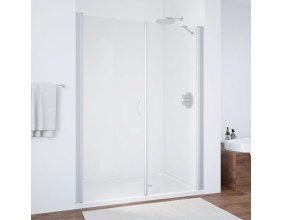 Душевая дверь в нишу Vegas Glass EP-F-2 180 07 01 L профиль матовый хром, стекло прозрачное 