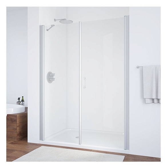 Душевая дверь в нишу Vegas Glass EP-F-2 180 07 01 R профиль матовый хром, стекло прозрачное 