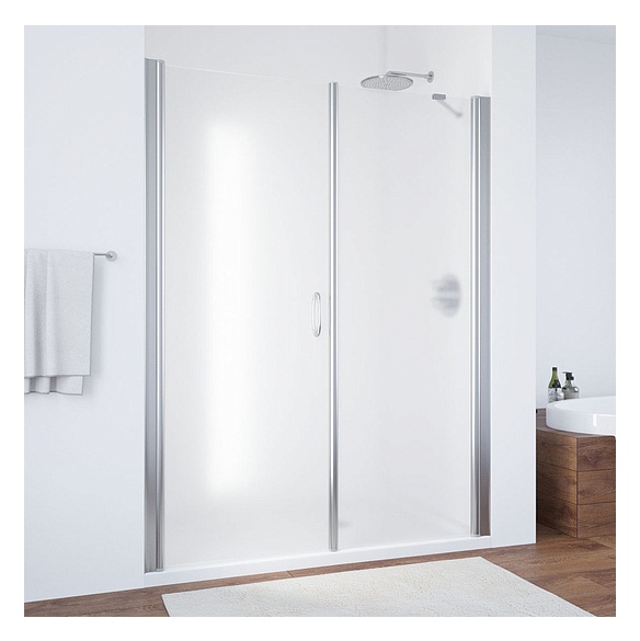 Душевая дверь в нишу Vegas Glass EP-F-2 180 08 10 L профиль глянцевый хром, стекло сатин 