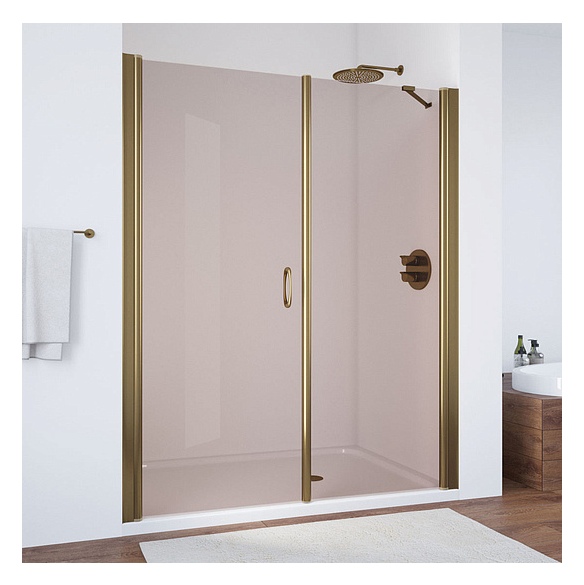 Душевая дверь в нишу Vegas Glass EP-F-2 185 05 05 L профиль бронза, стекло бронза 